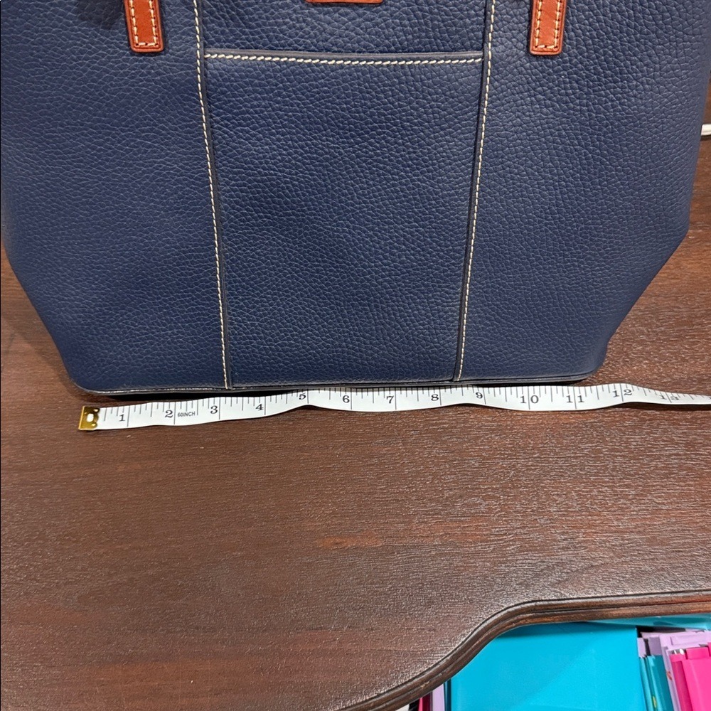Dooney & Bourke Small Lexington Tote Midnight Blue Pebbled Leather R342 MD NEW - Picture 9 of 11